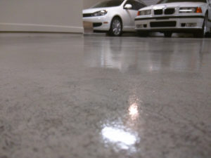 garage floor epoxy coatings - view from floor
