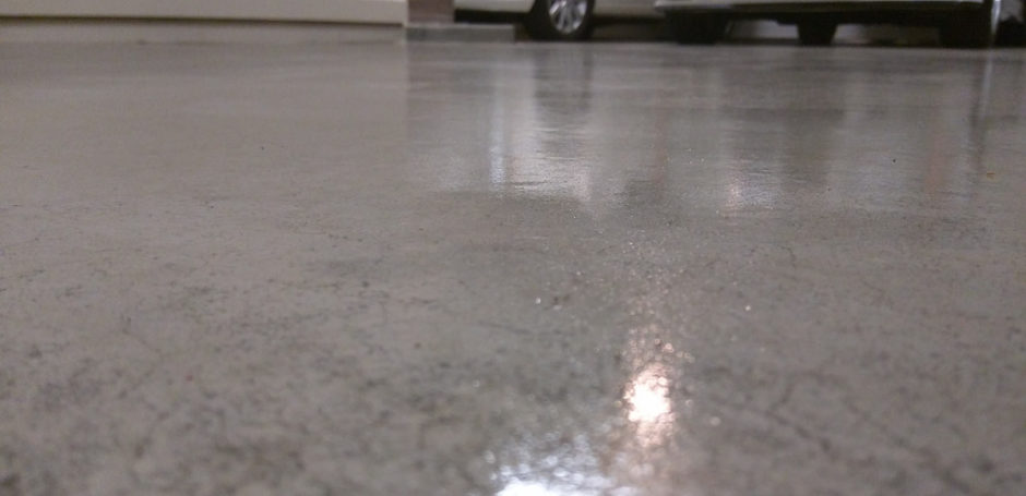 garage floor epoxy coatings - view from floor