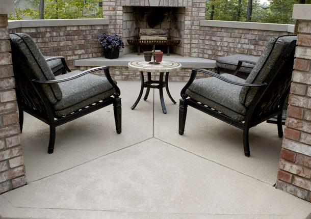 ArmorRenew - corner patio with fireplace