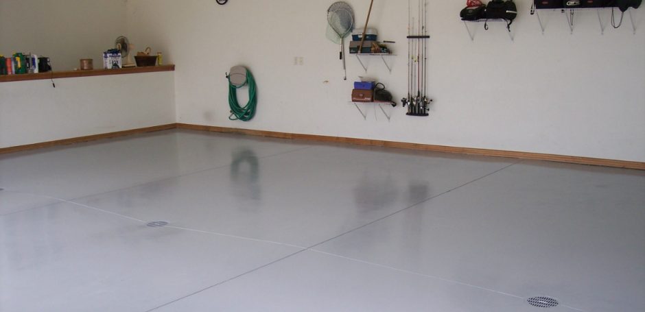 Medium Gray epoxy garage floor coating