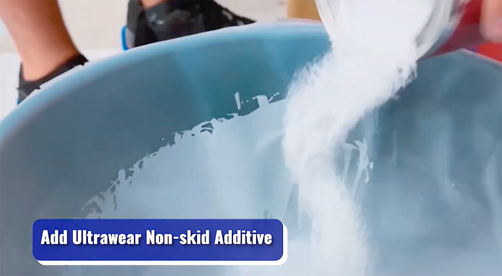 non-skid additive in the mixture